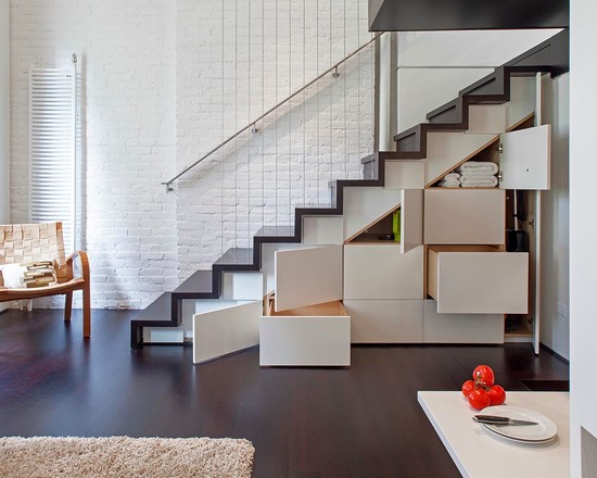 unique-and-modern-staircase-with-stainless-steel-handrails-and-unique-under-stair-storge-for-anything-you-want-under-stair-shoe-storage-ideas